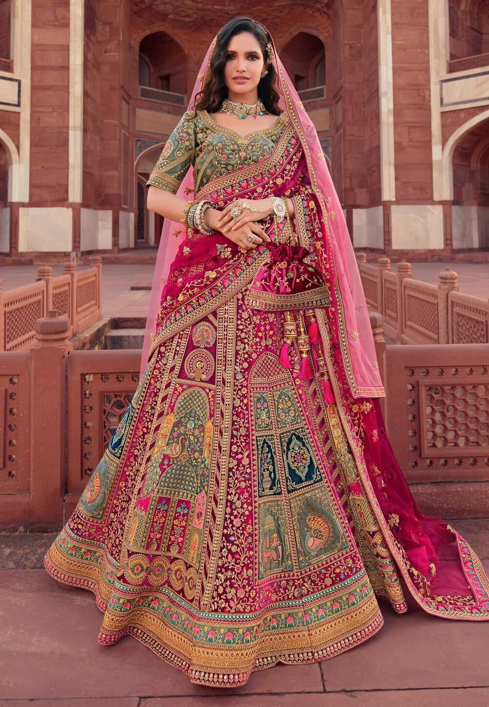 Luxury Lehenga Rani Pink